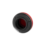 Red circular device with ventilation holes