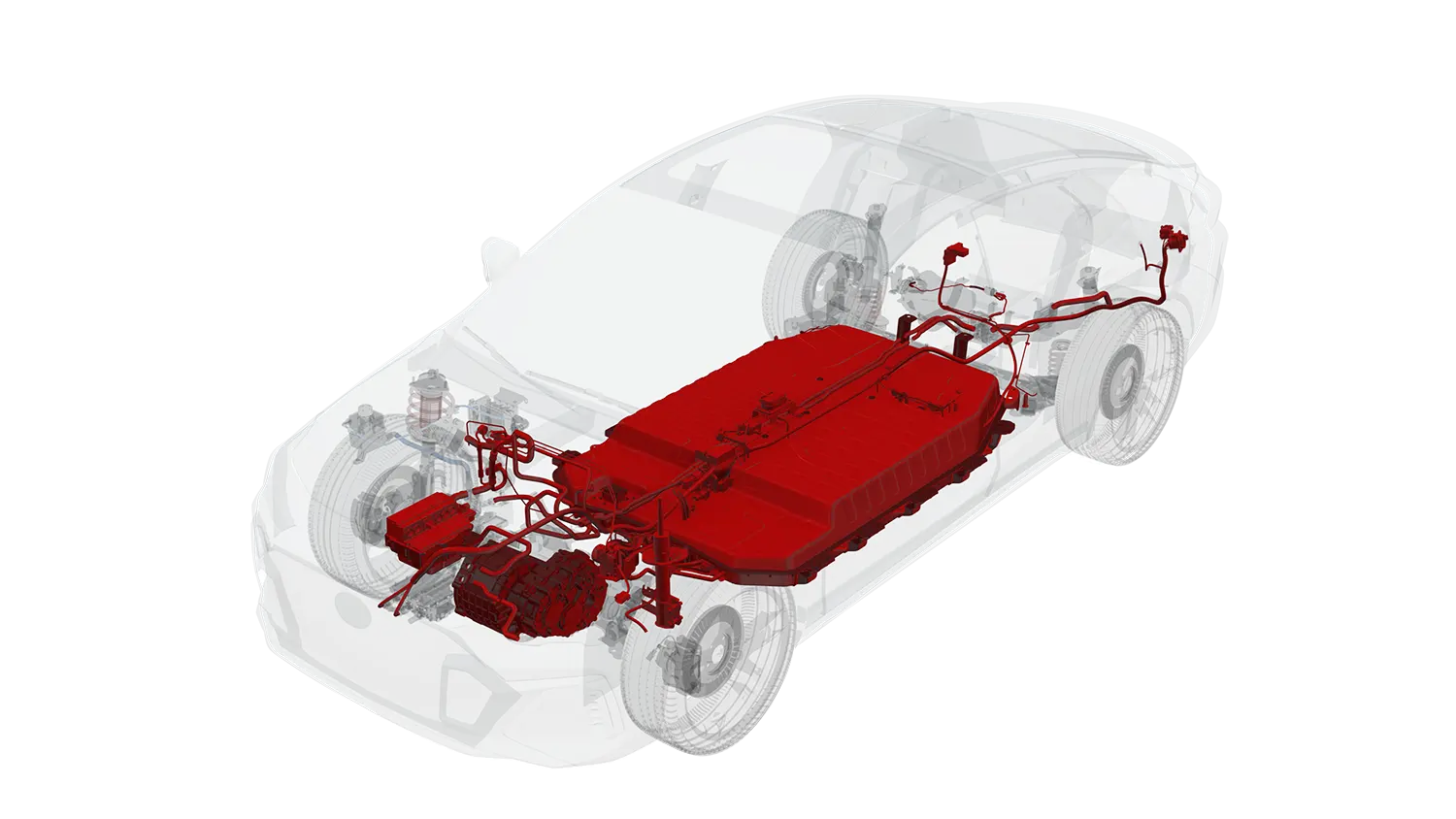 Electric vehicle battery and components diagram